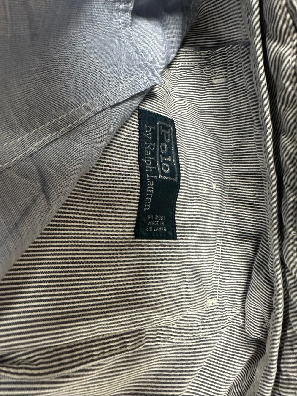 Polo by Ralph Lauren Light Blue Flat-Front Shorts Fine Seersucker